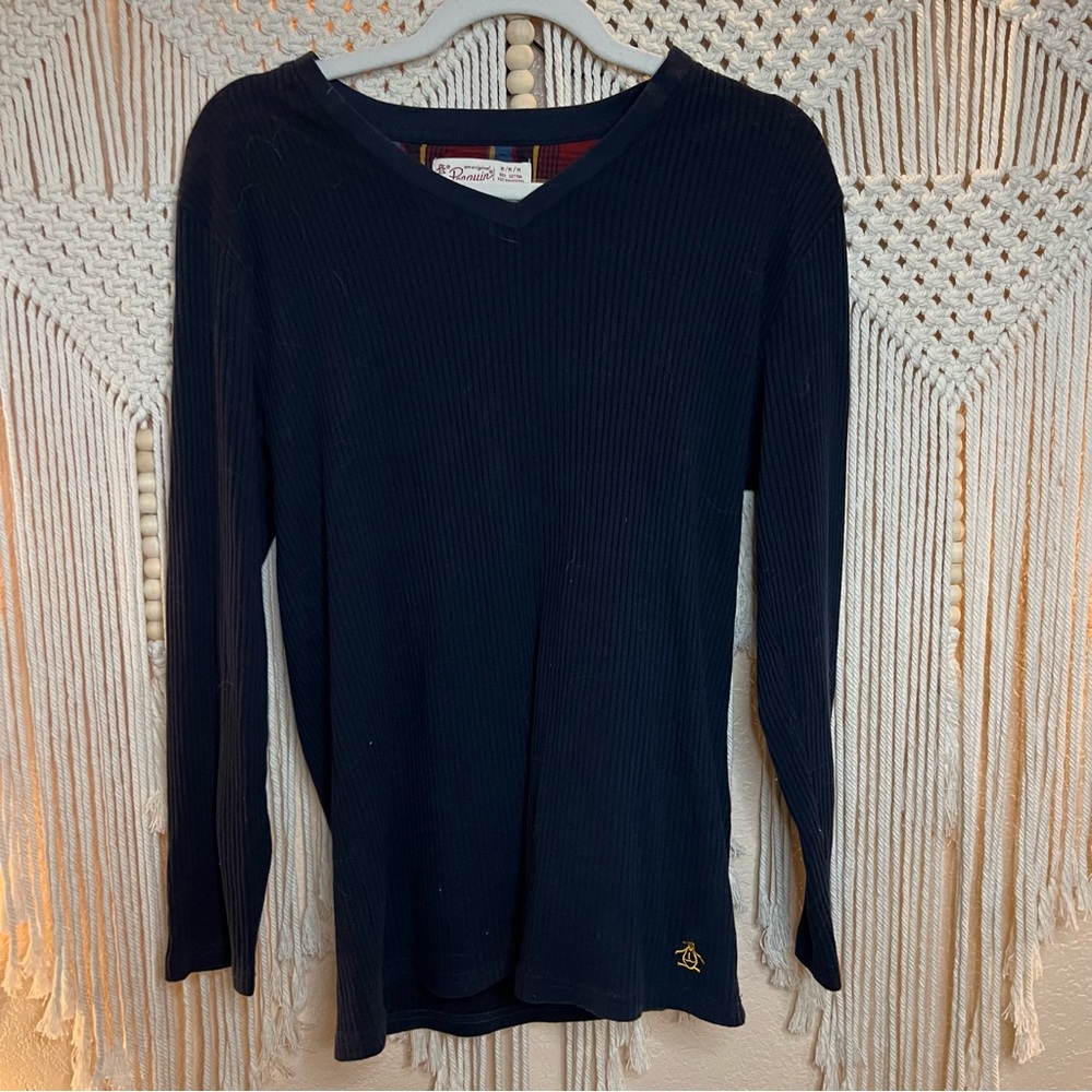 Penguin long sleeve thermal. Size: Medium Color: Navy